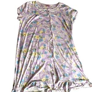Cottagecore Floral Lace Size XL Lilac Purple Nightgown